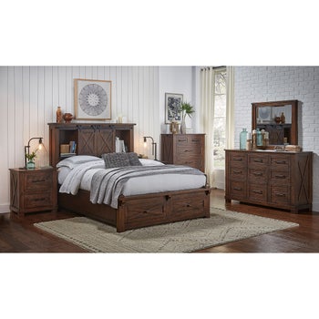 Alpine Ridge Rustic Solid Wood 6-piece Queen Bedroom Set