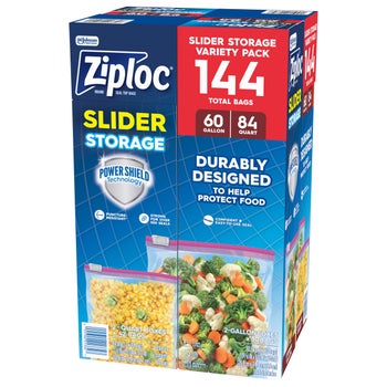 Ziploc Slider Storage Bag, Variety Pack, 144-count | Costco