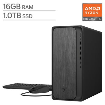 HP OmniDesk Desktop Tower - AMD Ryzen 5 8500G - 16GB Memory - 1TB