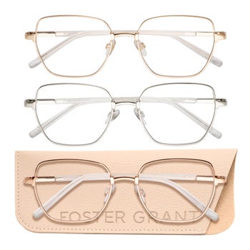 Design Optics by Foster Grant #827 Metal Geo Style Reading Glasses
