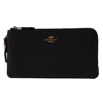 Coach Double Zip Small Wristlet Black | Costco