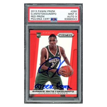 Giannis Antetokounmpo Autographed 2013 Panini Prizm Red Rookie