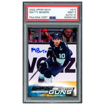Matty Beniers Autographed 2022 Upper Deck Young Guns Rookie Card
