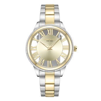 Kenneth Cole New York Gold-tone Transparent Dial Ladies Watch