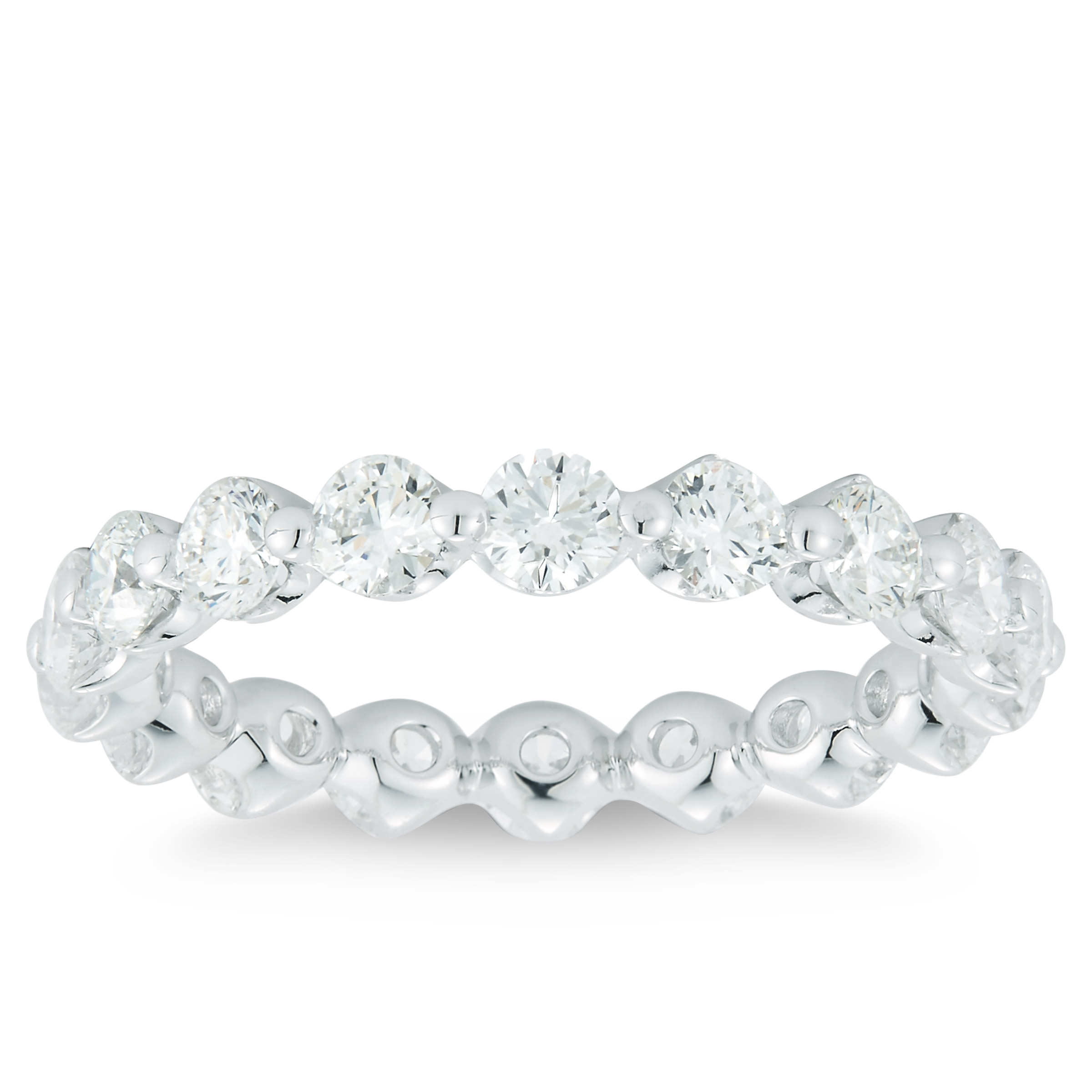 Round Brilliant Diamond Floating Eternity Band (2.00 ctw) Costco