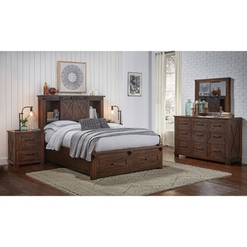 Alpine Ridge Rustic Solid Wood 5-piece Queen Bedroom Set