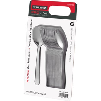 Tramontina ProLine Windsor Oval Soup Spoon, Stainless Steel, 36