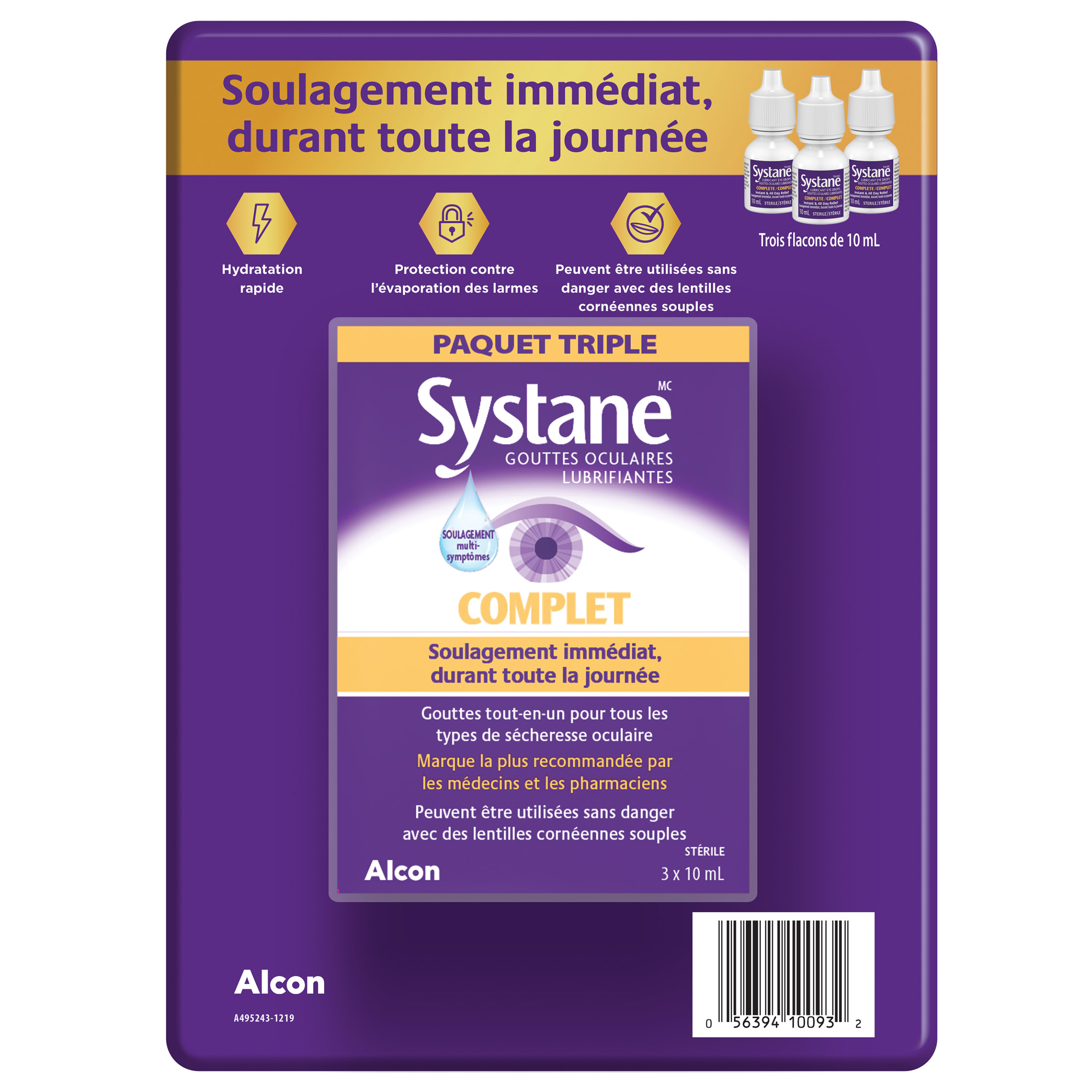 Pack De 3 Gouttes Oculaires C-NAC N-acétyl-carnosine - Soulagement Yeux Secs Et Rouges - Marque MITS
