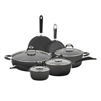 Bialetti Arte Aluminum 10-piece Cookware Set with Silicone Handles