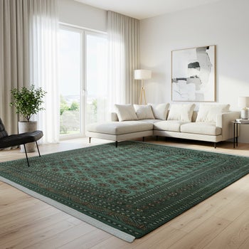 Pakistani Hand Knotted Rug Collection, Classic Bukhara Donegal