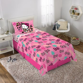 Hello Kitty 4-piece Twin Bedding Set