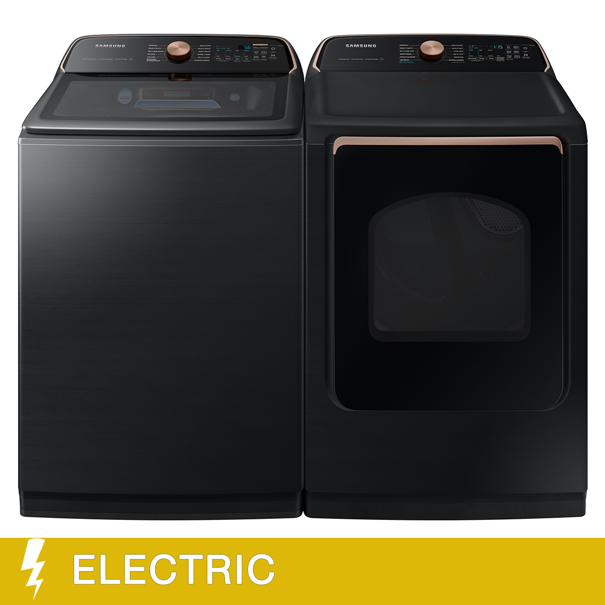 Samsung 2piece Black Stainless Steel Laundry Suite with 6.2 cu. ft