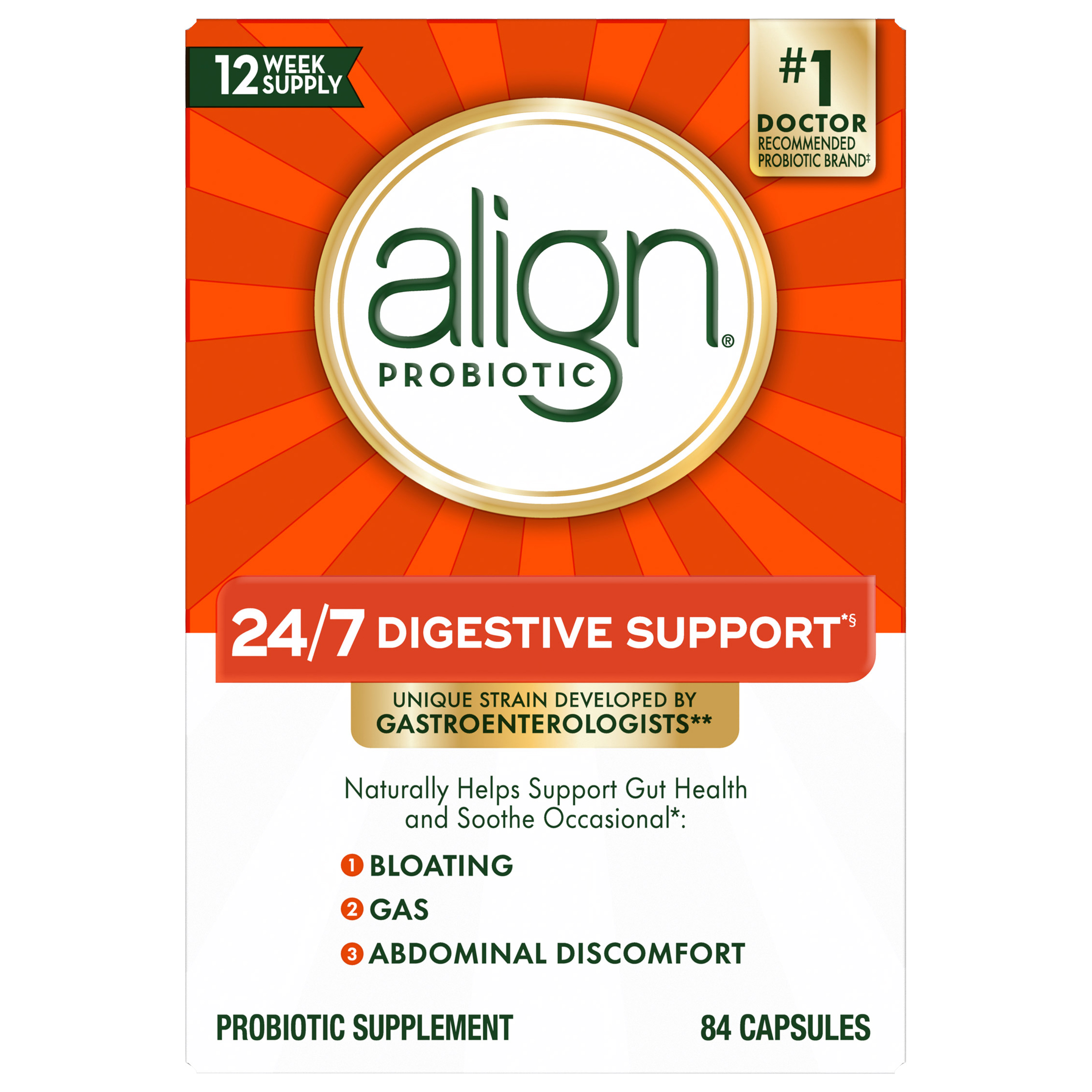 Align Daily Probiotics Supplement Capsules, 84 ct | Costco