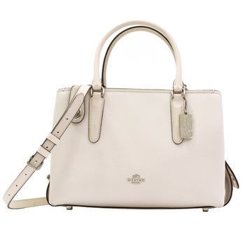coach バッグ美品 Coach Brooklyn 28 Satchel, Chalk | Costco