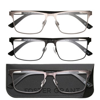 たまちゃん バンクシー「Rat with3DGlasses」他おまとめ買い Design Optics by Foster Grant #668 Metal Square Reading Glasses, 3