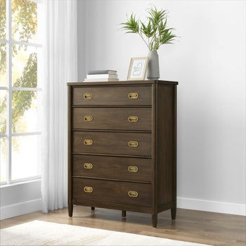 Weston Park 5-drawer Tall Chest, Dark Brown | Costco