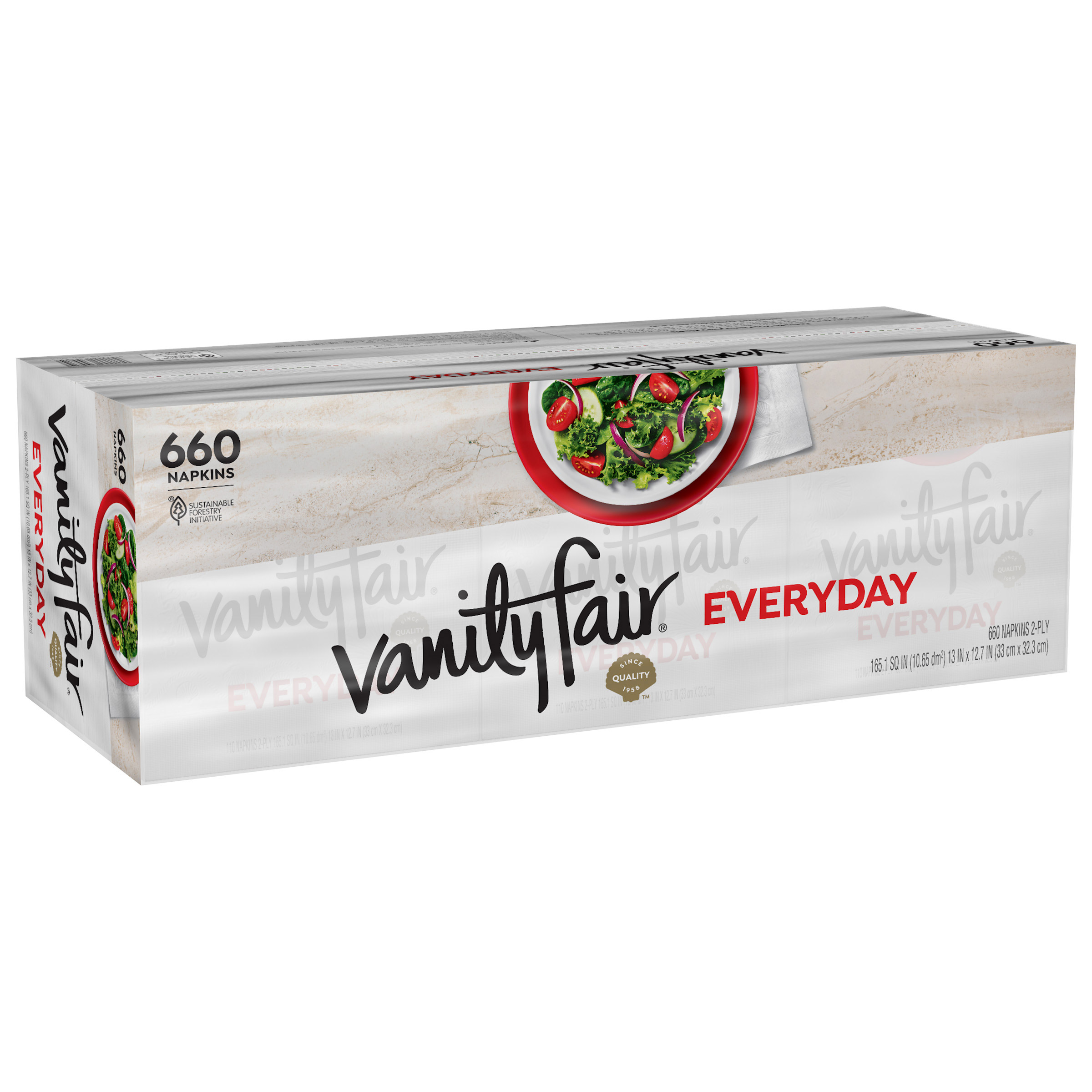 Vanity Fair Everyday Napkin, 2-Ply, 110-count, 6-pack | Costco
