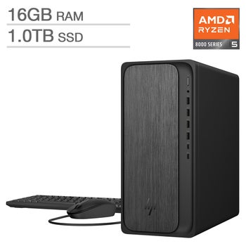 HP OmniDesk Desktop Tower - AMD Ryzen 5 8500G - 16GB Memory - 1TB