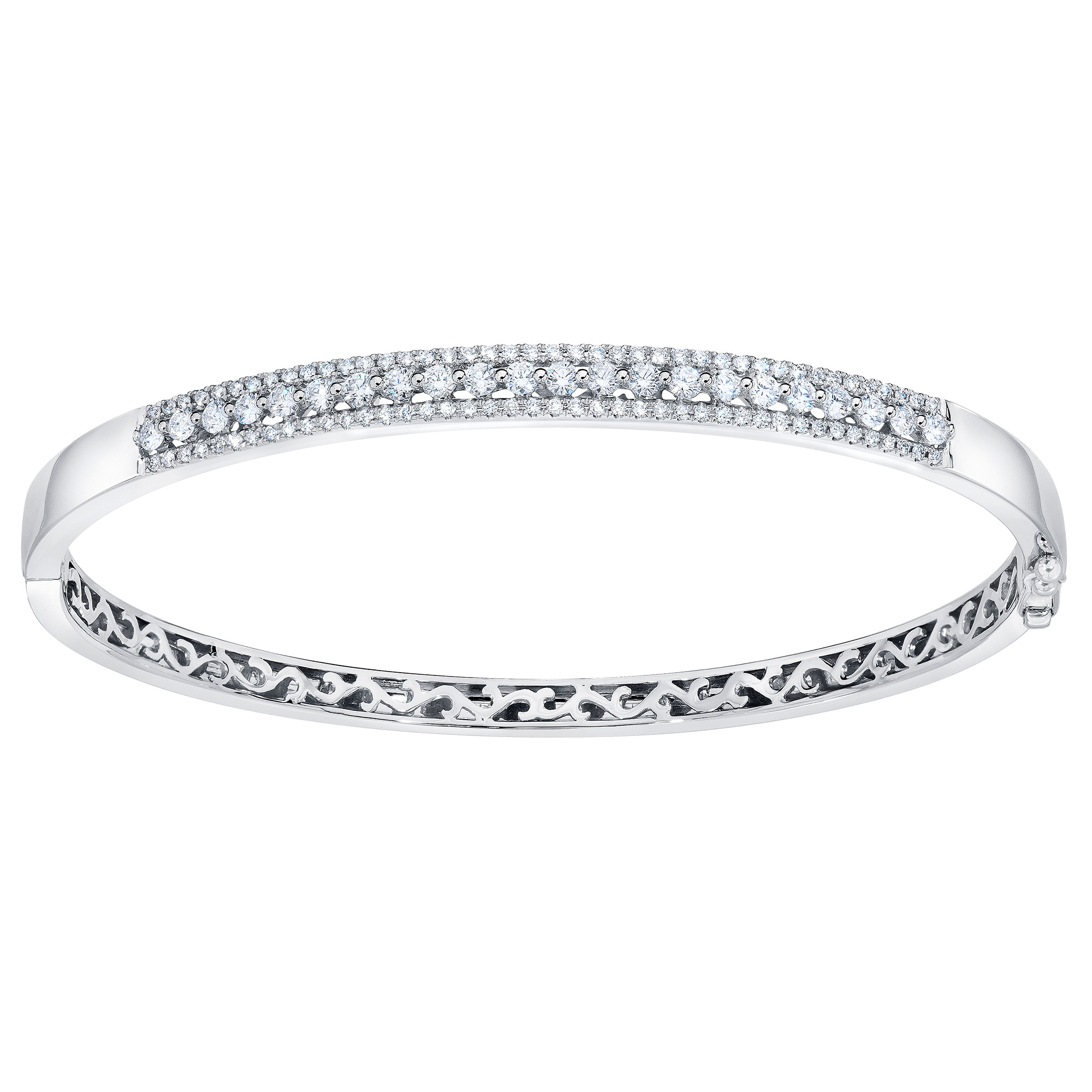 Round Brilliant Diamond Bangle Bracelet (1.03 ctw) Costco