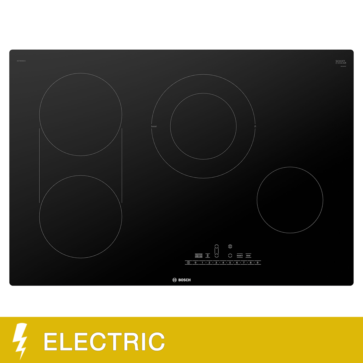 Bosch 800 30 in Electric Black 4 Burner BuiltIn Cooktop Costco