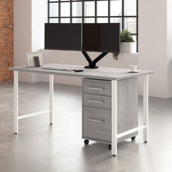 Bush Furniture Office Pro Havin Computer Desk with Mobile File