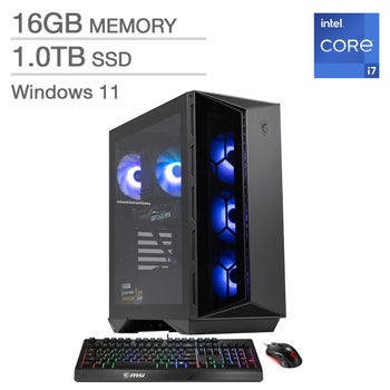 MSI Aegis R Gaming Desktop, Intel Core i7-13700F - 16 GB RAM, 1 TB SSD, 8 GB NVIDIA GeForce RTX 4060