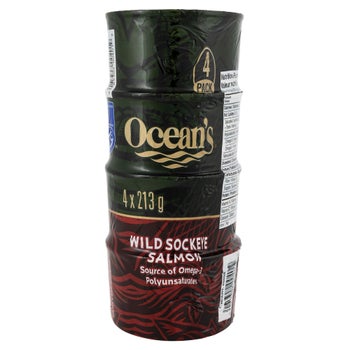 Ocean’s Wild Sockeye Salmon, 4 × 213 g