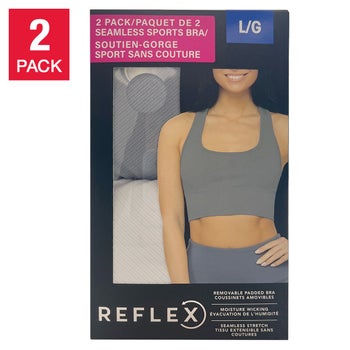 Reflex Women's Seamless Sports Bra, 2-pack
