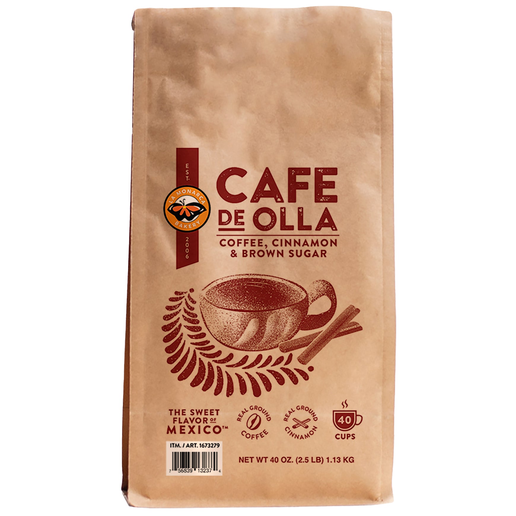 モカノアさん専売ダリアラララ砂漠、カフェ・オ・レ La Monarca Bakery Cafe De Olla Ground Coffee, 40 oz | Costco