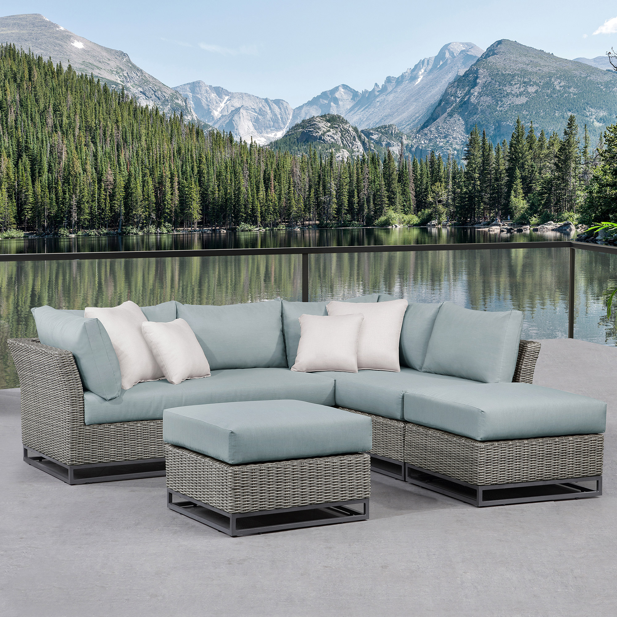 Torrance 4-piece Outdoor Patio Sectional Set Costco