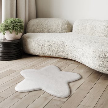 Mon Chateau Faux Fur Shaped Rug | Costco