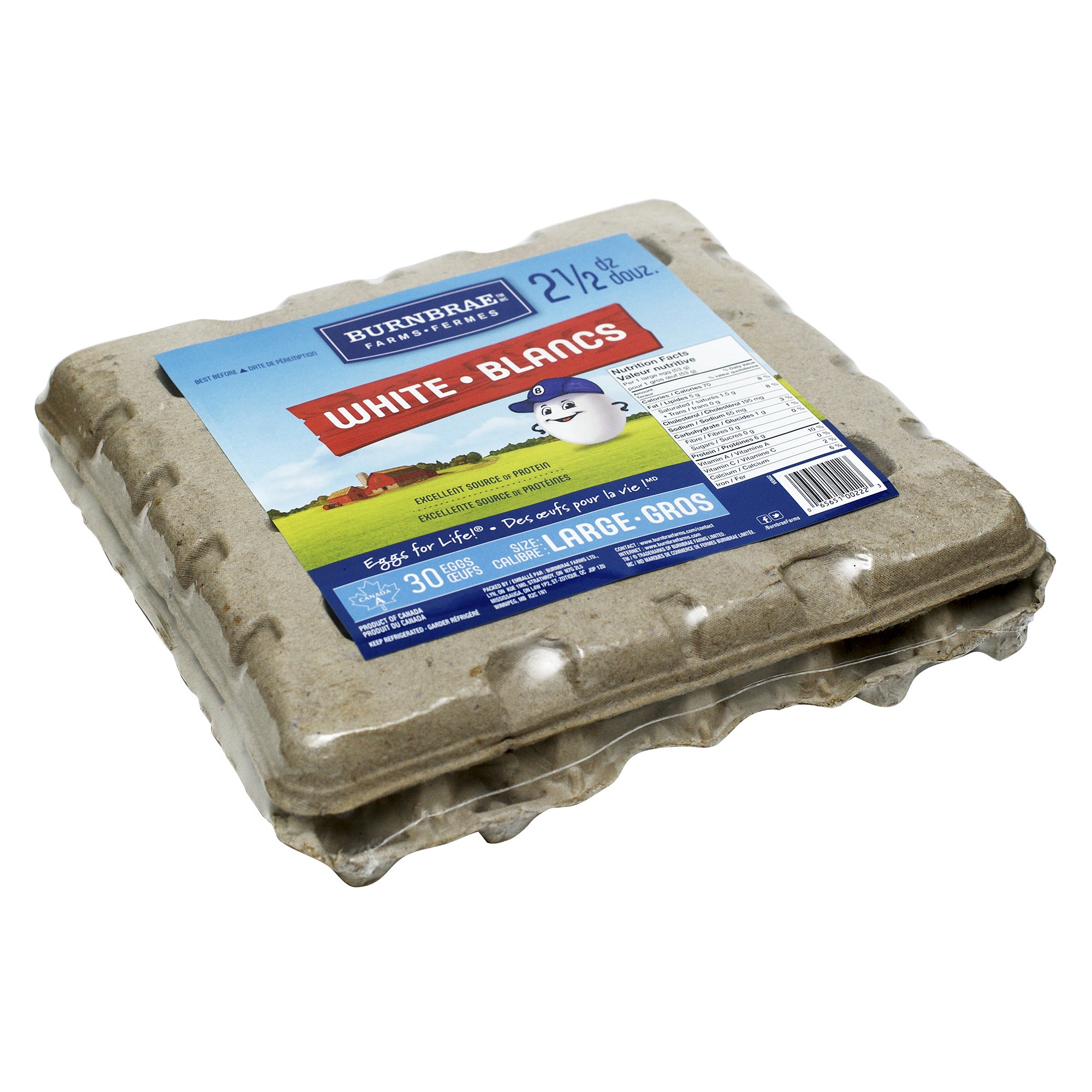 ( ᐢ. ̫ .ᐢ ) Burnbrae Farms Large Loose White Eggs, 2.5 Dozen | Costco