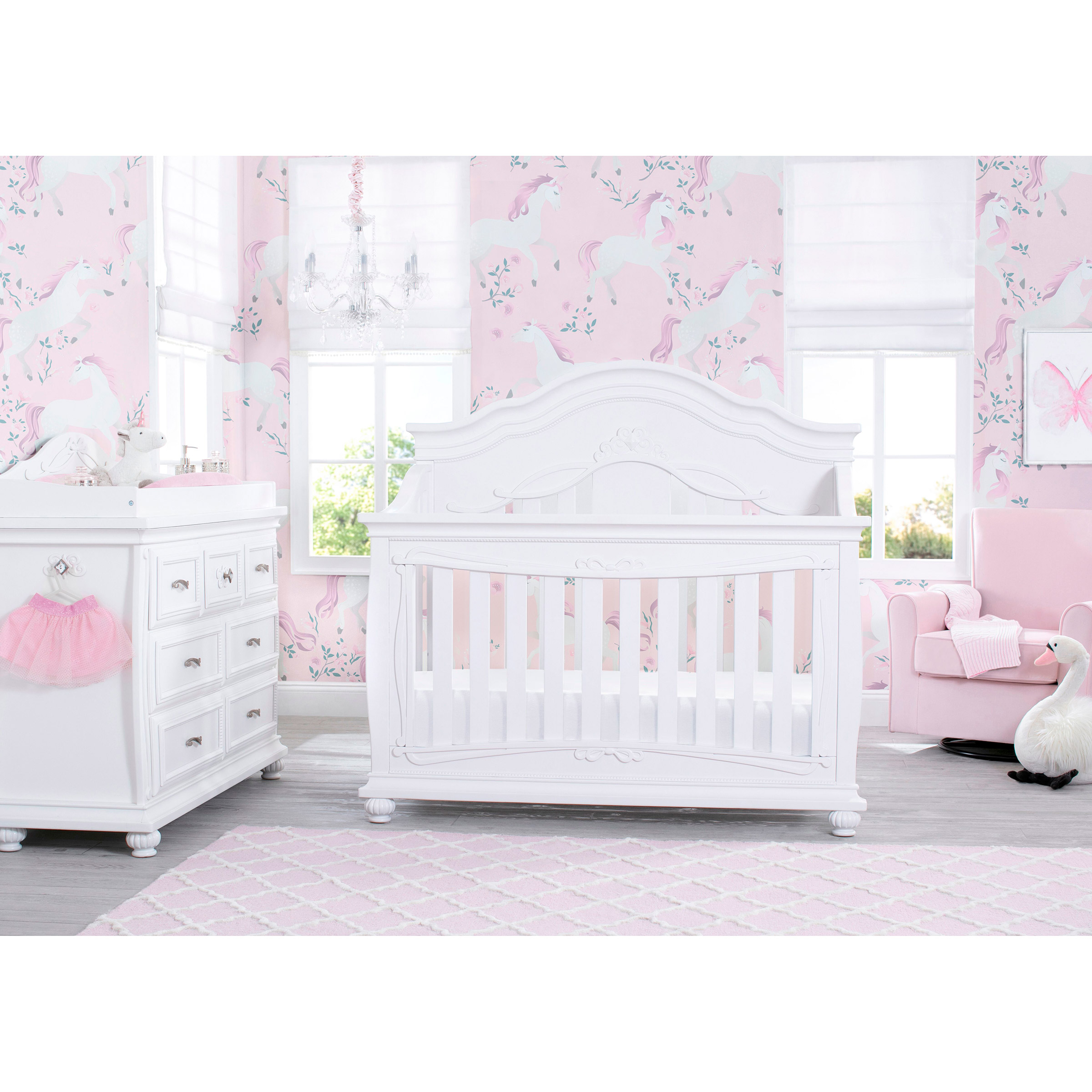 Simmons Kids Ariel 7-piece Nursery Furniture Set with Glider Chair | Costco