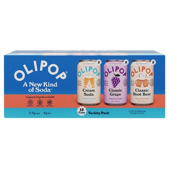 Olipop Soda, Variety Pack, 12 fl oz 15-count | Costco
