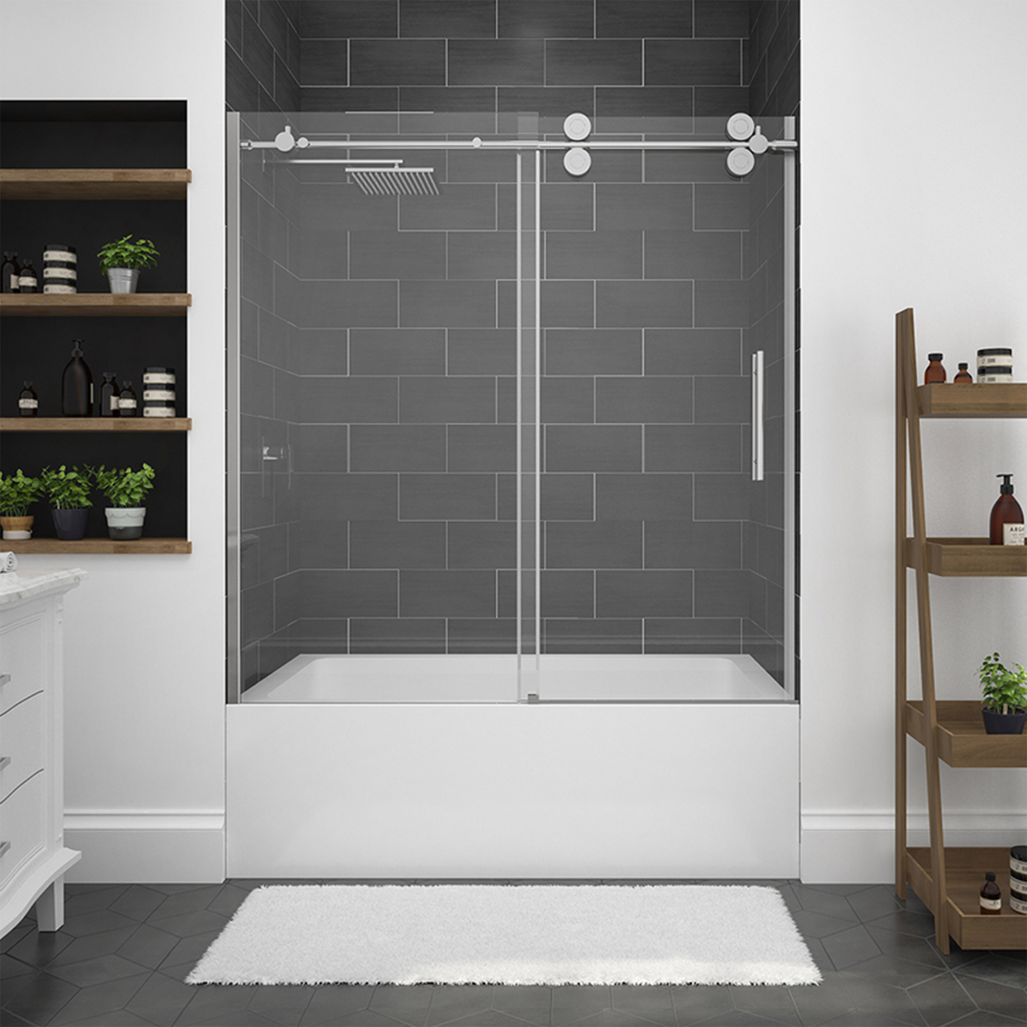 OVE Decors Sydney 60in. Frameless Sliding Bathtub Door Costco