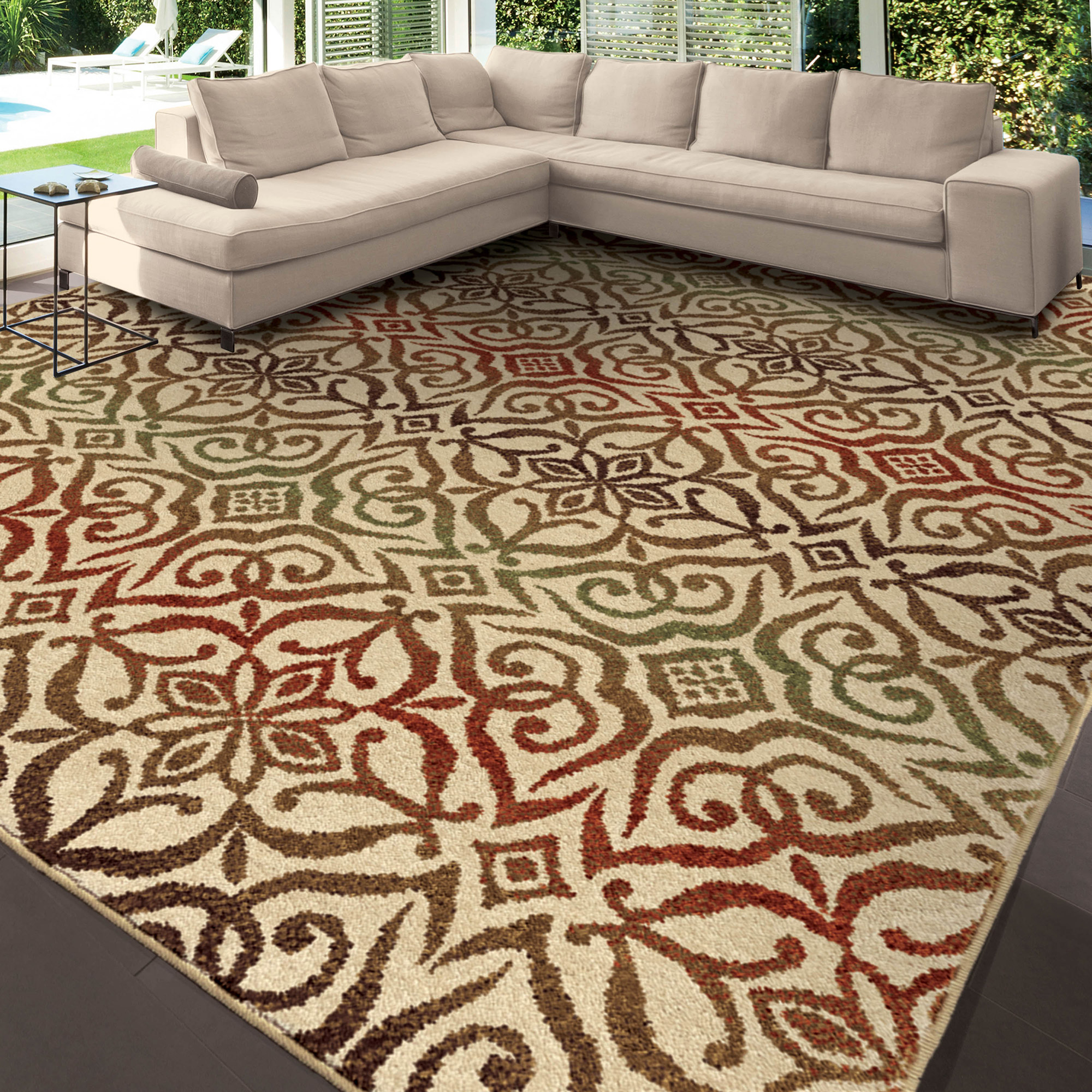 Orian Rugs Garden Tiles Multicolour Area Rug Costco