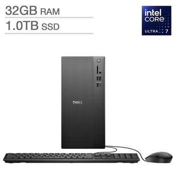 Dell Tower Desktop - Intel Core Ultra 7 265 - 32GB RAM - 1TB SSD
