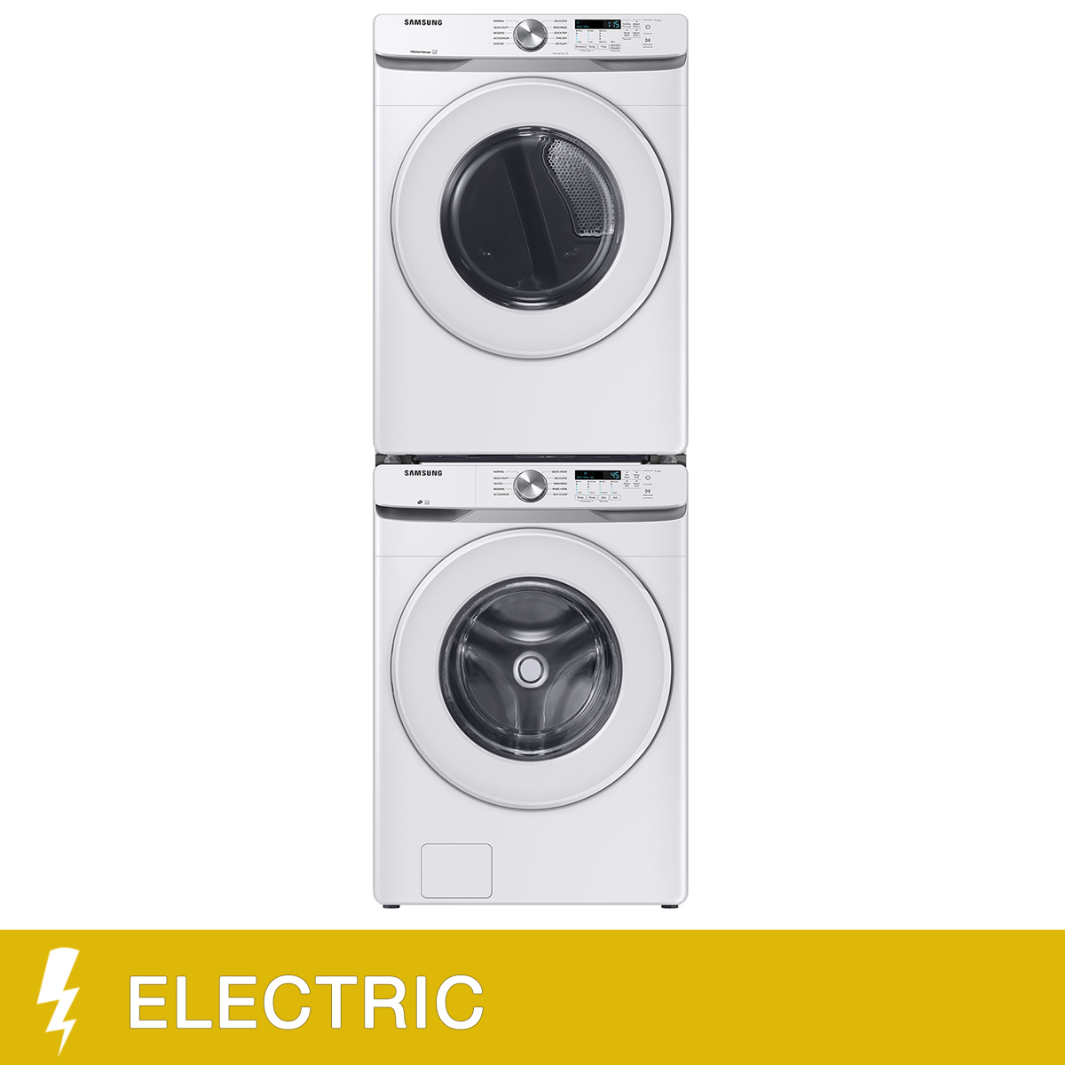 Samsung 3piece White Front Load Laundry Suite with 5.2 cu. ft. Washer