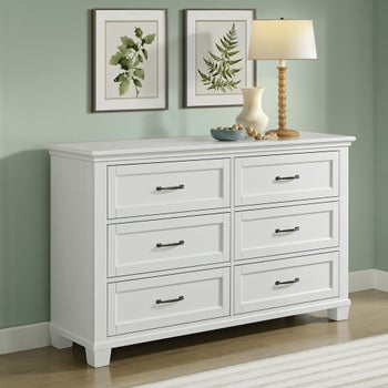 green emerald velvet dress Richmond Ridged 5 Drawer Dresser, Matte Sage Green main image 1