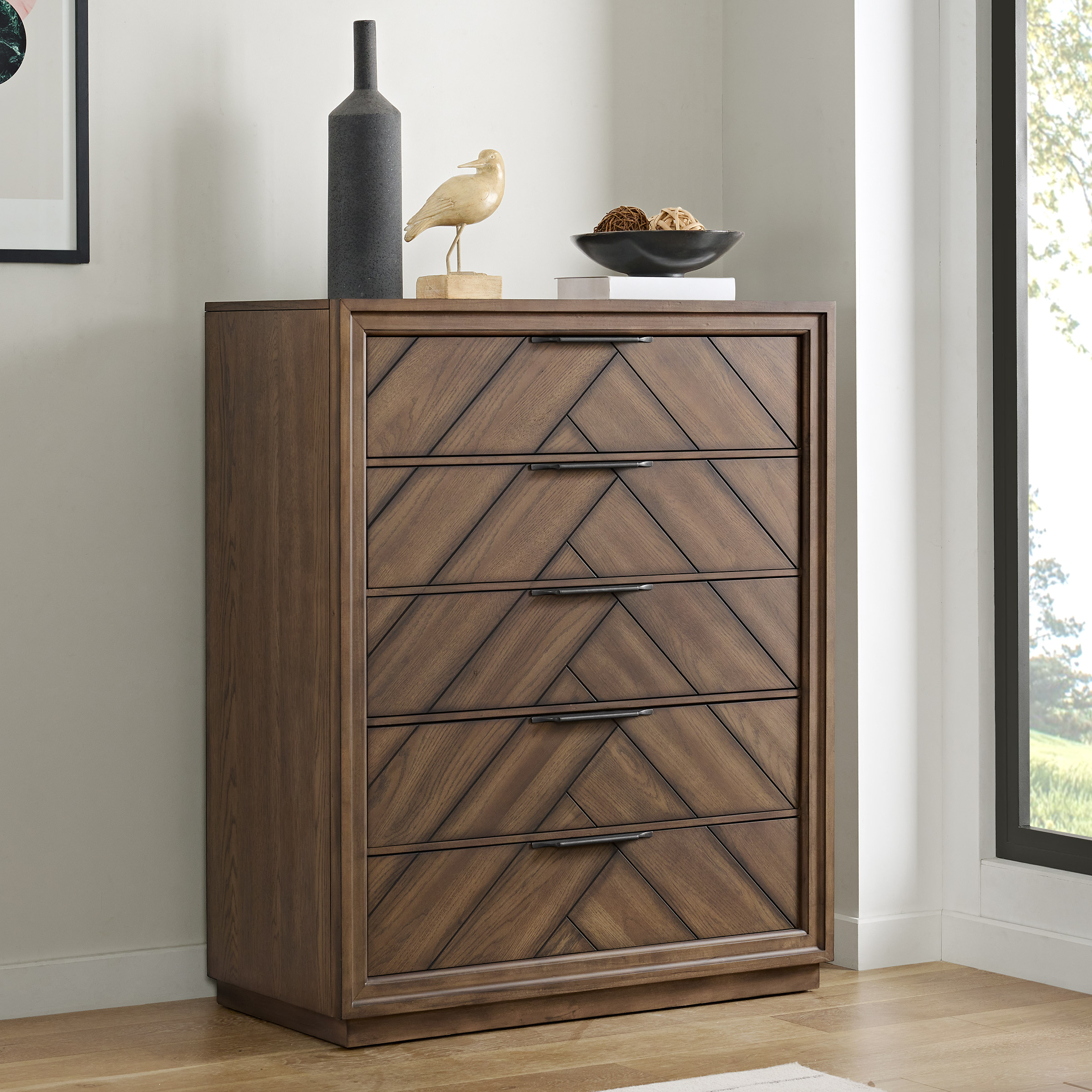 Soho 5-drawer Tall Chest, Brown | Costco