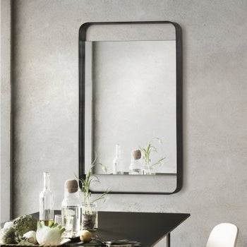 Stratford Industrial-style Mirror with Grey Metal Frame