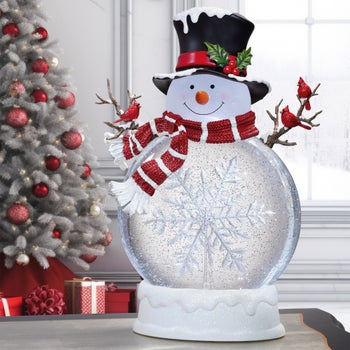 コストコ　スノーマン 45.7 cm (18 in.) Holiday Snowman with Glitter and LED Lights | Costco