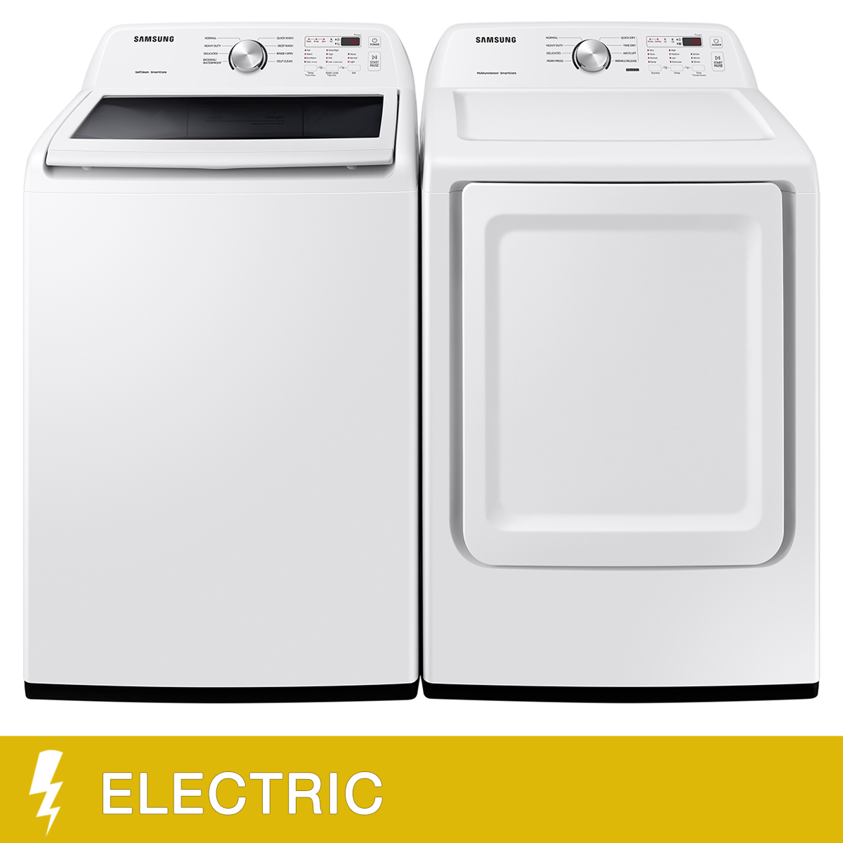Samsung 2piece White Laundry Suite with 5.2 cu. ft. Top Load Washer