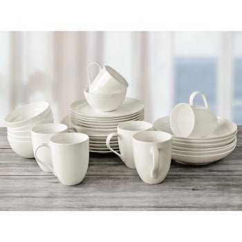 Over and Back Off the Menu Bone China 30-piece Dinnerware Set | Costco