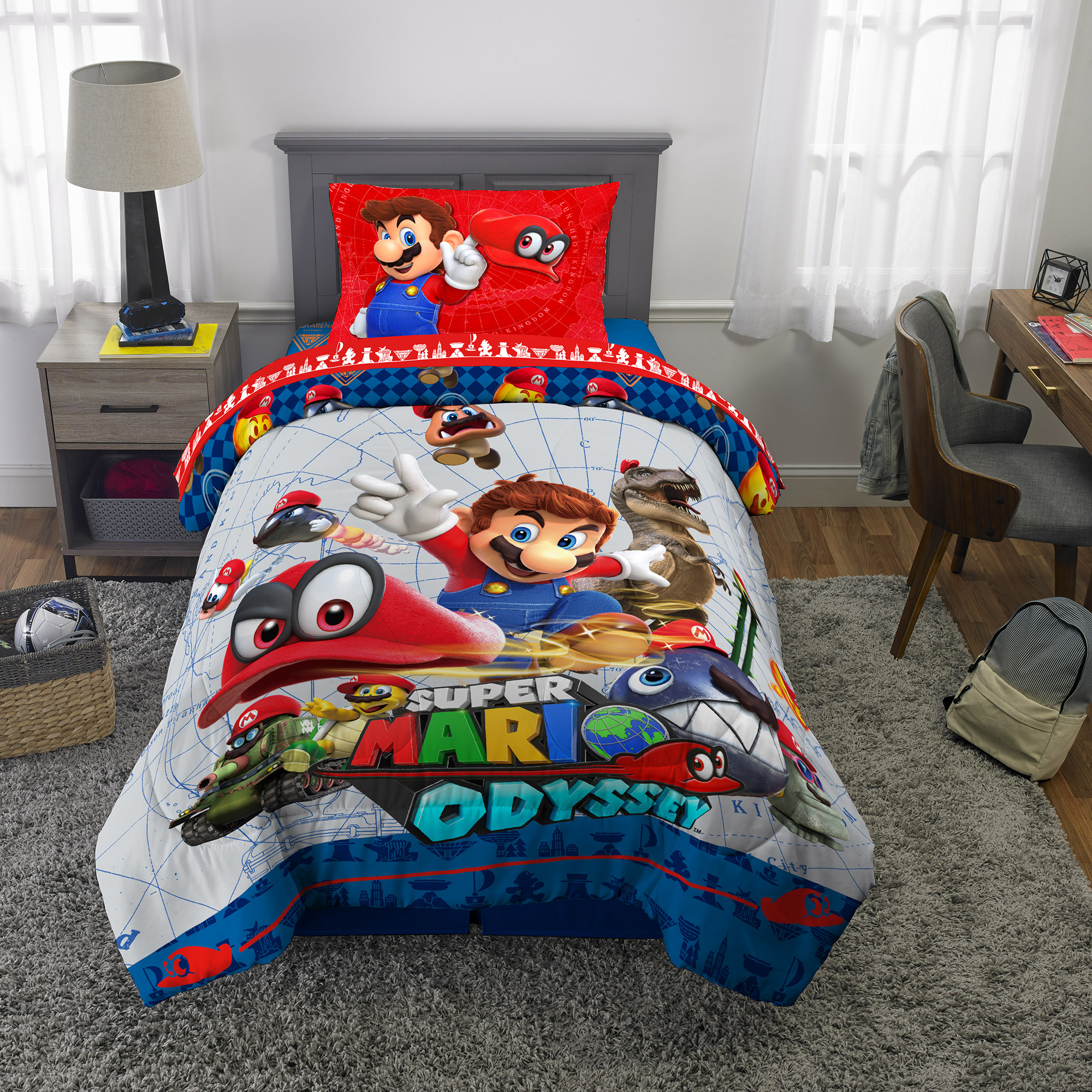 Super Mario Twin Comforter and Sheet Set | Costco