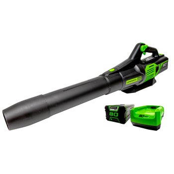 Greenworks 80V 730 CFM-170 MPH Brushless Axial Blower, 2.0 AH Battery and Charger Included