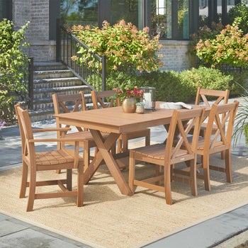 Leisure Line 7-piece Outdoor Patio Dining Set by Tangent
