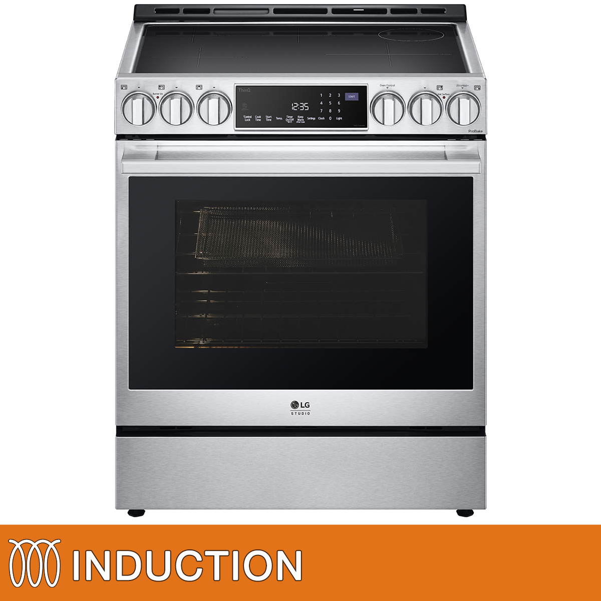 LG STUDIO 30 in. SmudgeResistant Stainless Steel Smart Induction Air