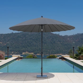 SunVilla 10' Round Modern Fiberglass Market Umbrella | Costco