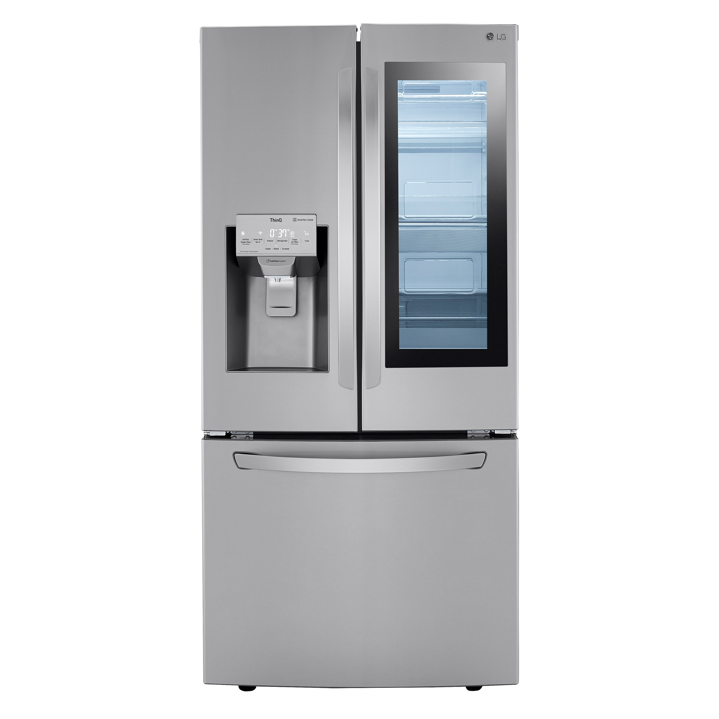 LG 33 in. 24 cu.ft. Smart InstaView French door Refrigerator with Craft Ice Maker Costco